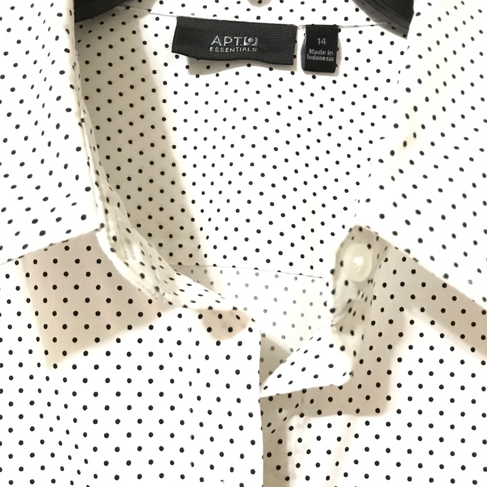 Apt 9 Top Plus Size 14 Work Office Button Long Sun - image 3